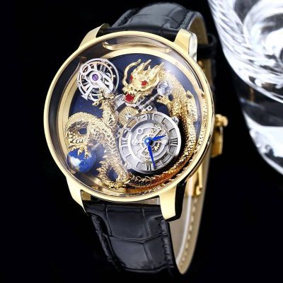 Jacob&Co Factory Lucky Dragon New Year Gold stainless steel Diameter 47mm watch